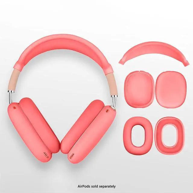 Alt view image 3 of 7 - SaharaCase - Silicone Combo Kit Case for AirPods Max Headphones, Orange, (HP00186)