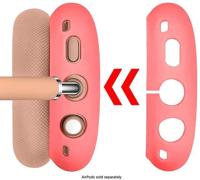 Alt view image 5 of 7 - SaharaCase - Silicone Combo Kit Case for AirPods Max Headphones, Orange, (HP00186)