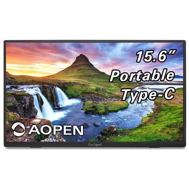 Alt view image 3 of 7 - AOPEN 16PM1Q 15.6in Full HD IPS Portable Monitor USB-C HDMI | 60Hz refresh rate, 6ms response time, ultra-slim design, built-in stand, lightweight and portable construction