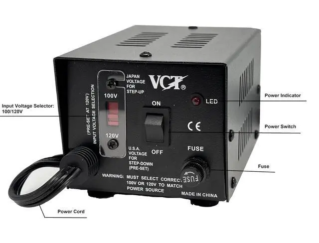 Alt view image 5 of 6 - VT-500J - Japanese Step Up/Down Voltage Transformer Converts Japan 100 Volts To 110V OR Vice Versa - 500 Watt