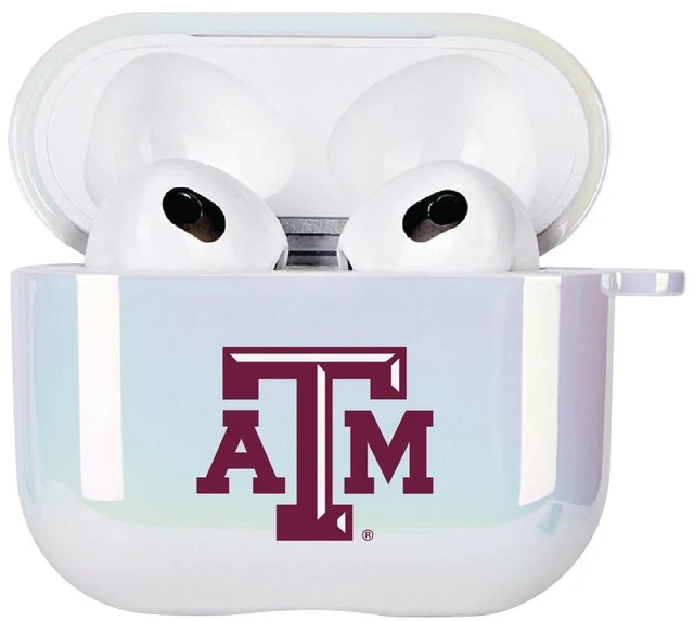 Alt view image 5 of 6 - AirPods Case, Texas A&M University AirPods/White (TPU)