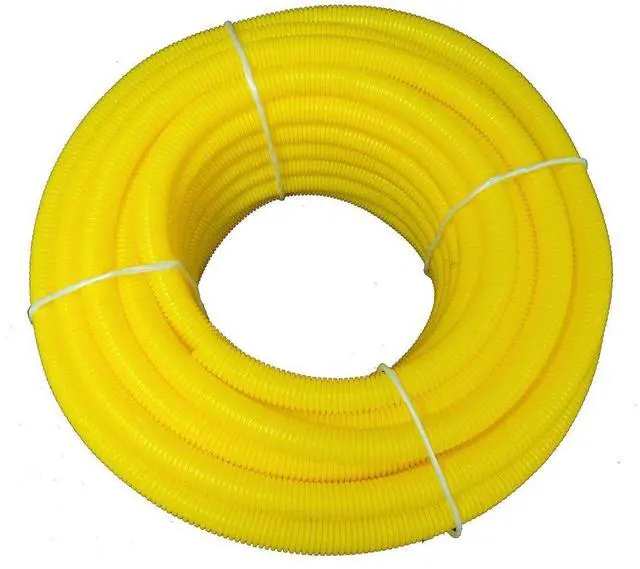 Main image of (1" Dia. x 100 ft, Yellow) ® Flexible Polyethylene Corrugated (PE) Split Tubing (Wire Loom)