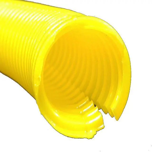 Alt view image 2 of 3 - (1" Dia. x 100 ft, Yellow) ® Flexible Polyethylene Corrugated (PE) Split Tubing (Wire Loom)
