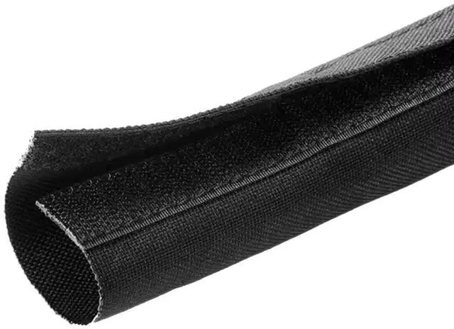 Main image of 2" Inch - 25' Feet Tuff Weave Wrap Heavy Duty Nylon Woven Sleeving Flexible Side Entry Hose Industrial Protective Sleeve for Pipes, Wires, Cables, and Cords Black