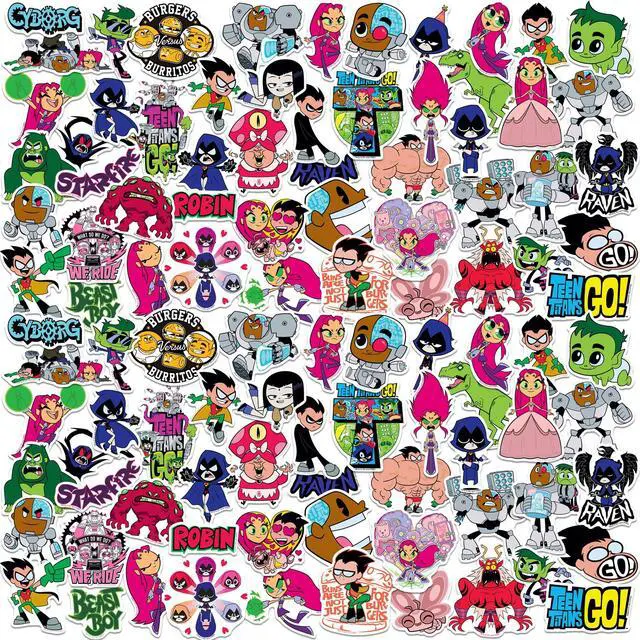 Main image of Teen Titans Go! 150 Vinyl Stickers Waterproof Die-Cut Decals Laptop Car