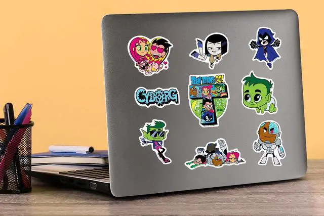 Alt view image 5 of 6 - Teen Titans Go! 150 Vinyl Stickers Waterproof Die-Cut Decals Laptop Car