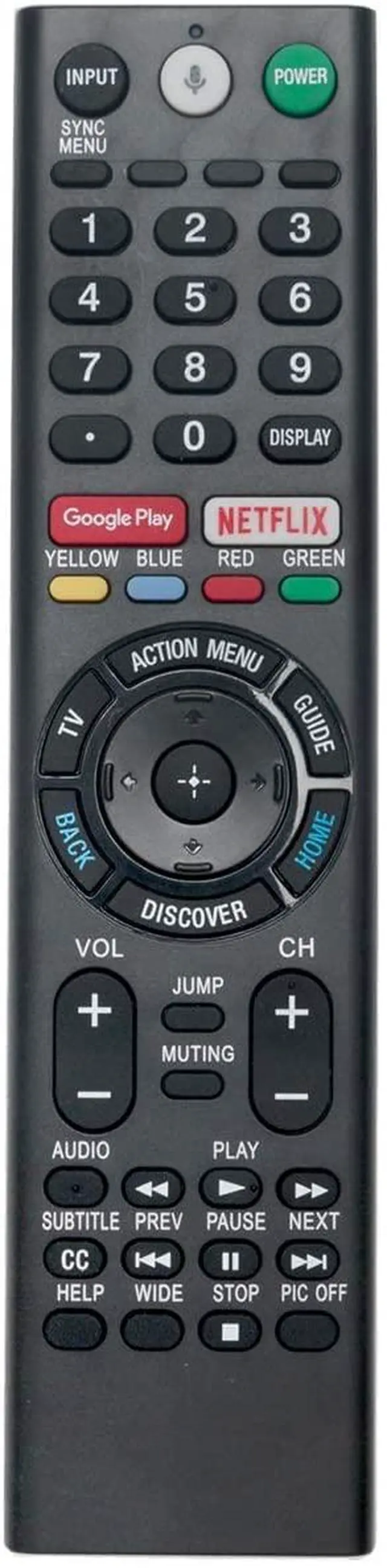 Alt view image 2 of 3 - RMF-TX200U Voice Replacement Remote for Sony TV XBR-65X800d XBR-65X850D XBR-55X850D XBR-43X800D XBR-49X900E XBR-55X900E XBR-65X900E XBR-75X850D