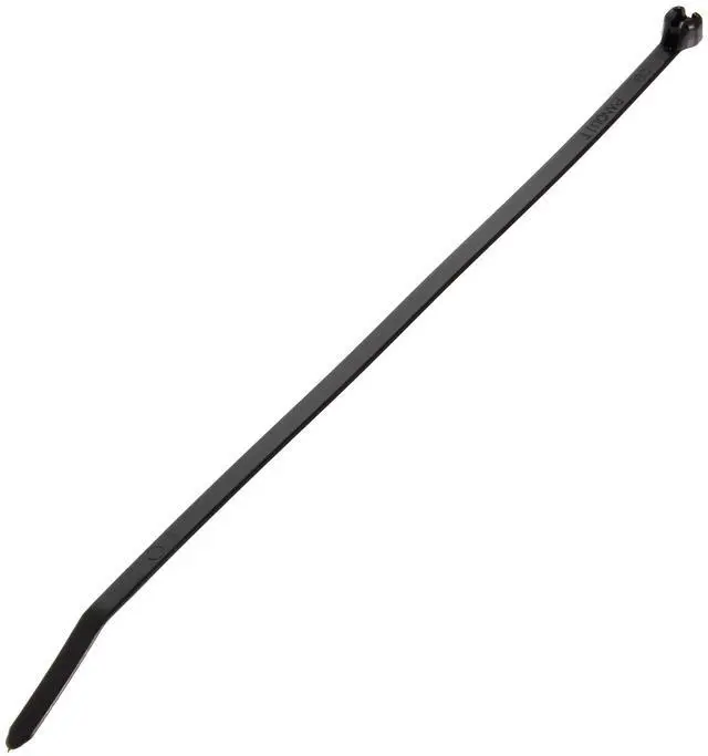 Main image of Cable Tie, 14-1/2 in L, 4 in Max Bundle Dia., Black, Nylon 6/6, 18 lb Strength, 100 PK - 1 Each