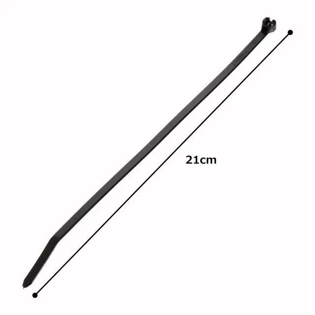 Alt view image 3 of 4 - BT6LH-C0 Cable Tie, Metal Barb, Light Heavy, Weather Resistant Nylon 6.6, 21.2-Inch Length, Black (100-Pack)