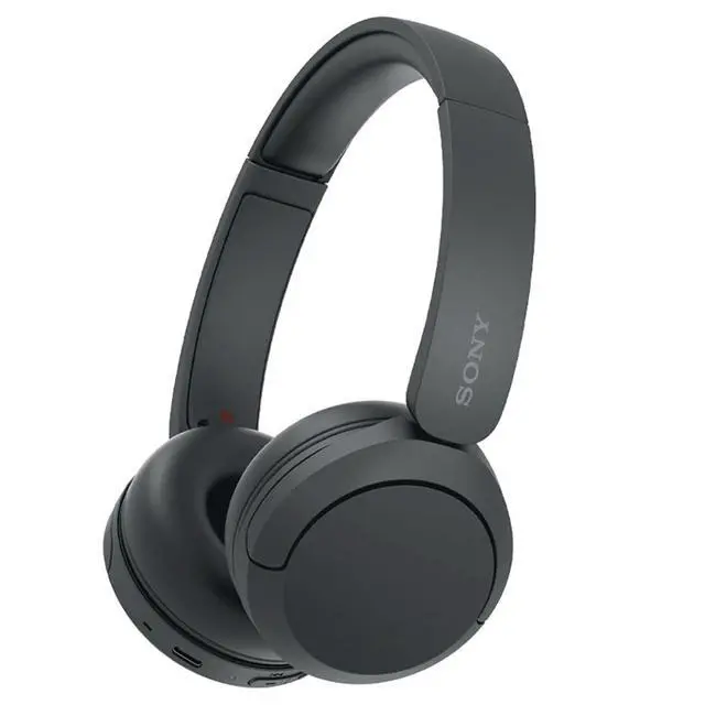 Alt view image 2 of 7 - WH-CH520 Wireless Headphones with Microphone, Black Bundle with Wood Headphone Display Stand Secure Tabletop Holder/Gaming Headset Hanger