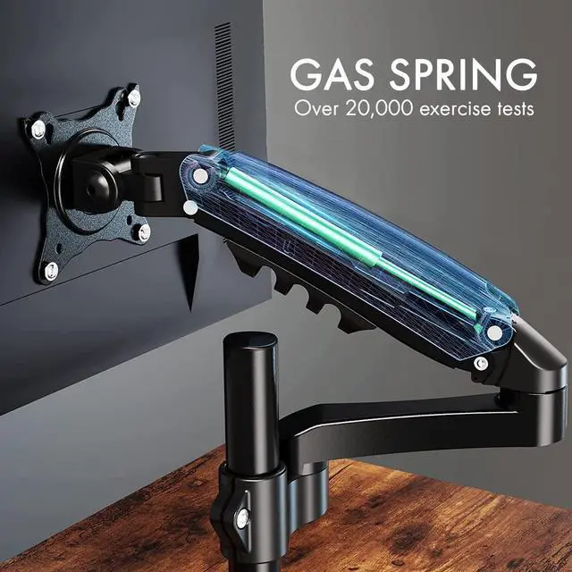 Alt view image 6 of 7 - Dual Spring LCD Monitor Arms with USB and Multimedia Ports for: Dell 27-inch USB-C Monitor S2723HC - Full HD (1920 x 1080 Display, 75Hz Refresh Rate, 4MS