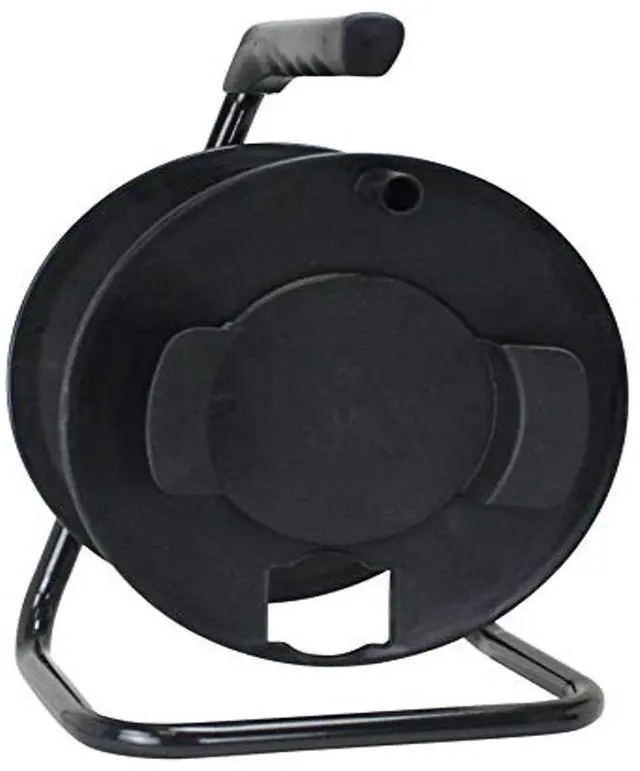 Main image of Prime CR003000 Portable Cord Reel with Metal Stand, Black, Holds 100-Ft of Cord