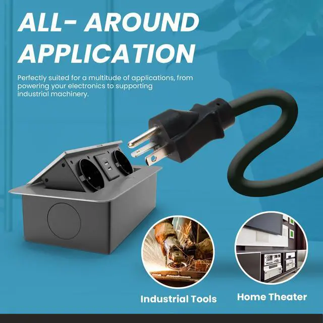 Alt view image 5 of 7 - IronBox Electric NEMA 5-20 Plug to C13 Connector Power Cords, 15A, 125V, 14/3 SJT Jacket - Power Supply Replacement Cable - UL Listed Heavy Duty Cord for Computer, PDU, Monitor & More (3ft, Molded)