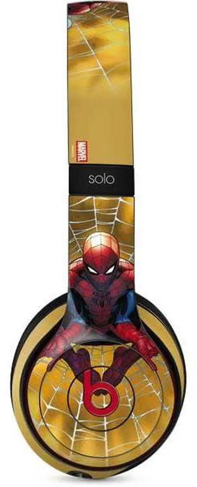 Main image of Decal Audio Skin Compatible with Beats Solo 3 Wireless - Officially Licensed Marvel Spiderman Web Shooting Design