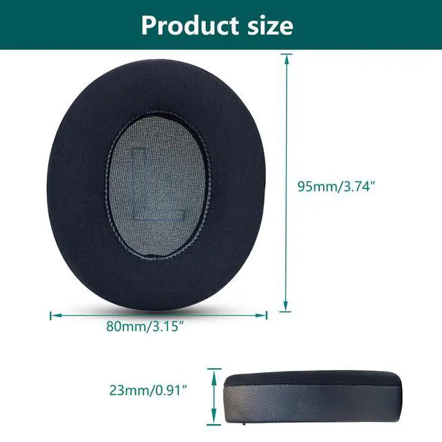 Alt view image 3 of 5 - Replacement Ear Cushions, Compatible with Anker Soundcore Life Q20 Headphones, Made of new ice-Sensing Gel Memory Foam, 's Headphone Replacement Ear Cushion Accessories 1 Pair (Black)