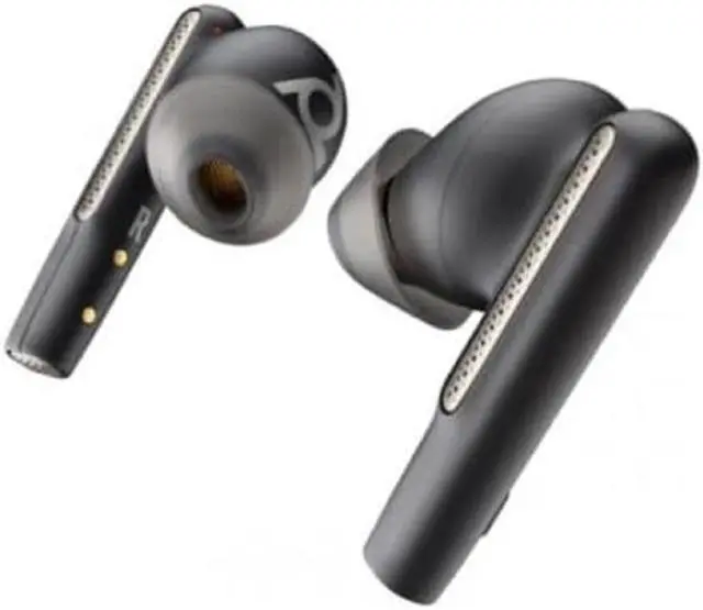 Main image of Poly VFree Earbuds Carbon Black - 98 ft Range - Supports Qi Wireless Charging - 16.5 Hours of Talk time - 8 Hours of Music time - Connect to up to Two Devices at Once