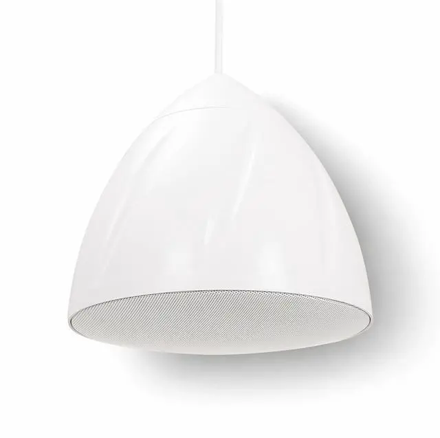 Main image of 5.25" Outdoor Weatherproof Pendant Speaker (LYRA-5W) | IP55 Enclosure, Ceiling Suspension, 5.25" Woofer, 70V/100V/8, for Home & Commercial Installations, White
