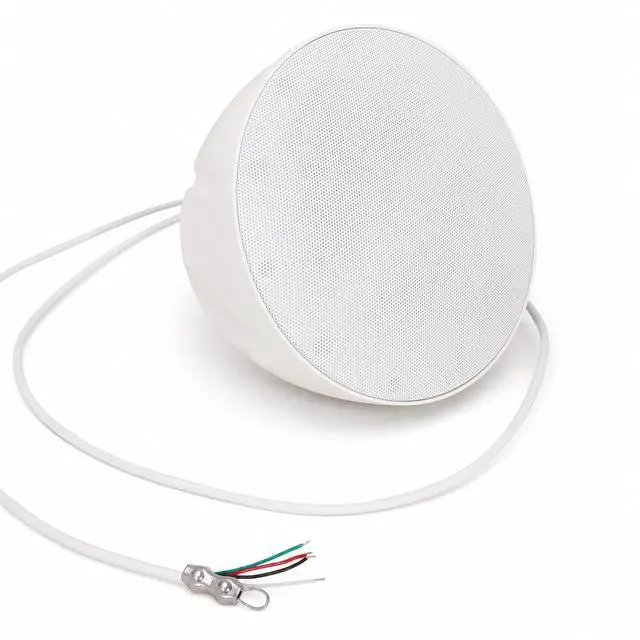 Alt view image 3 of 6 - 5.25" Outdoor Weatherproof Pendant Speaker (LYRA-5W) | IP55 Enclosure, Ceiling Suspension, 5.25" Woofer, 70V/100V/8, for Home & Commercial Installations, White
