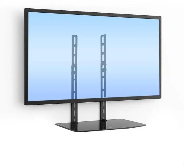 Main image of Mount-It TV Wall Mount Shelf Bracket Under TV for Cable Box, DVD Player, Stereo AV Components Shelf,Black