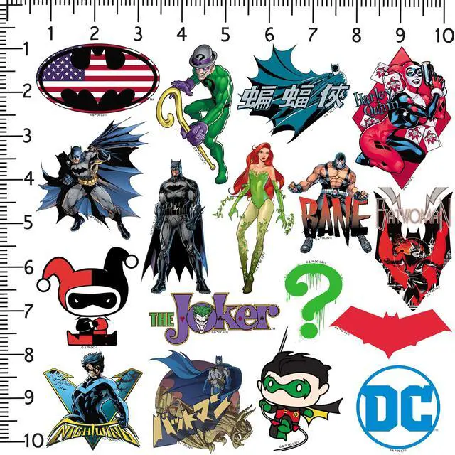 Alt view image 2 of 6 - Batman 200ct Vinyl L Deluxe Stickers Variety, Skateboard, Indoor/Outdoor