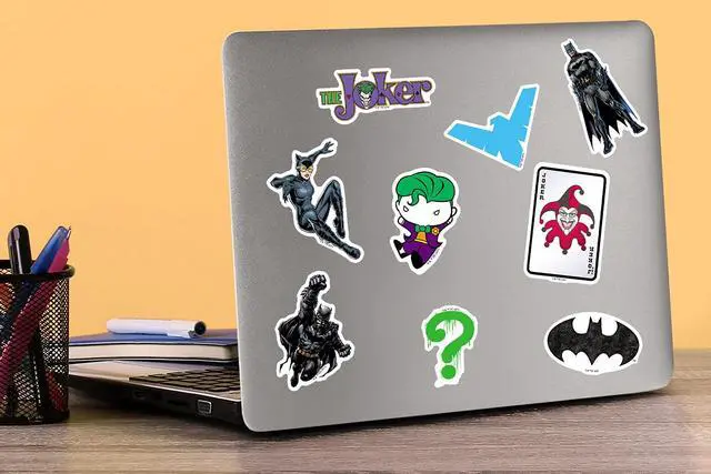 Alt view image 5 of 6 - Batman 200ct Vinyl L Deluxe Stickers Variety, Skateboard, Indoor/Outdoor