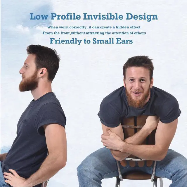 Alt view image 3 of 7 - Mini Invisible Small Bluetooth Earbuds Sleeping for Small Ears Low Profile Tiny Hidden Discreet Smallest Earbuds for Work Sleep Ear Buds Invisible Headphones Buds