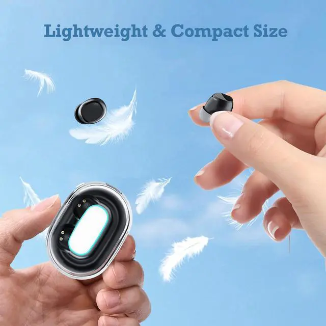 Alt view image 5 of 7 - Mini Invisible Small Bluetooth Earbuds Sleeping for Small Ears Low Profile Tiny Hidden Discreet Smallest Earbuds for Work Sleep Ear Buds Invisible Headphones Buds