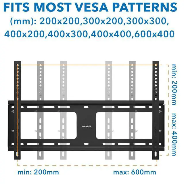 Alt view image 7 of 7 - Weatherproof TV Wall Mount | Lockable & Tilting 2.1" Low Profile Design Fits 37 38 42 50 55 58 60 65 70 75 80 Inch Televisions | VESA Compatible up to 600x400mm | 176 Pound Capacity