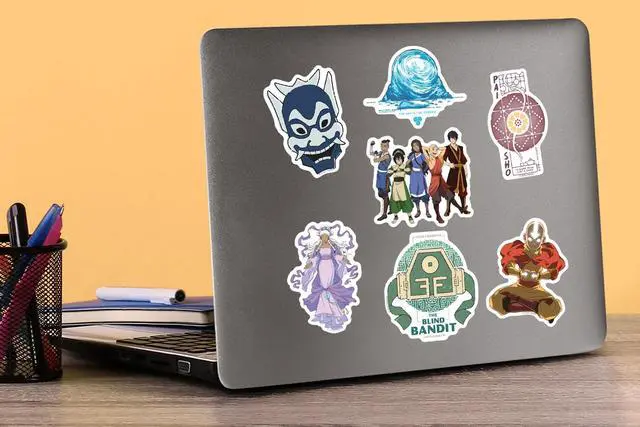 Alt view image 5 of 6 - Avatar: The Last Airbender Set 2 100 Vinyl Stickers Waterproof Die-Cut Car