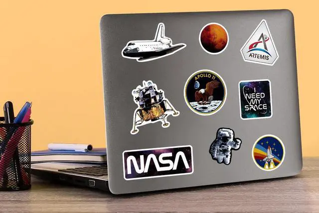 Alt view image 5 of 6 - NASA Missions 100 Vinyl Stickers Waterproof Die-Cut Decals Laptop Scrapbook