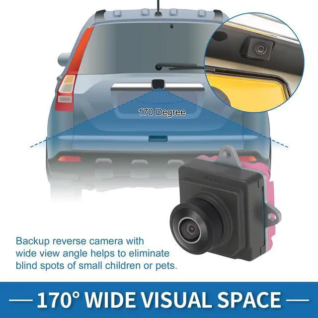 Alt view image 3 of 7 - 4672585AA Rear View Camera for Jeep Wrangler JL 2018-2021 | for Jeep Gladiator 2018-2021, Park assist backup reverse camera, OE Cam 4672585AA 4672585AB 04672585AA