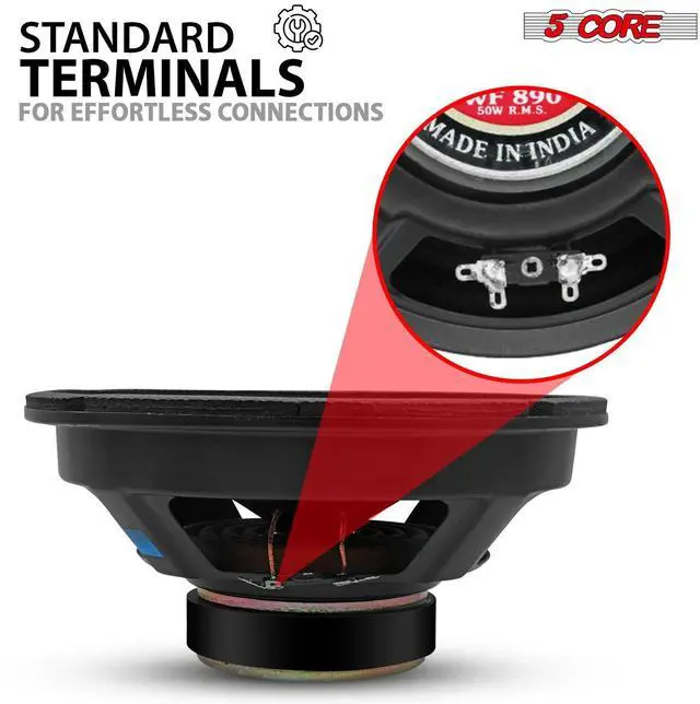 Alt view image 6 of 7 - Car Subwoofer 8 Inch 500W High Powered Vehicle Component Pro Audio Speaker System 4 Ohm 13 Oz Magnet w/High-Temperature CCAW Voice Coil - WF 8"-890 1PC