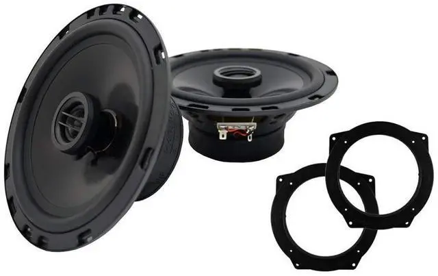 Main image of Fits Mini Cooper 2002-2006 6.5" Front Speakers with Adapter | 300W pair, factory replacement, crisp highs, warm midrange, 6.5 inch size, 2004 door panels, car stereo