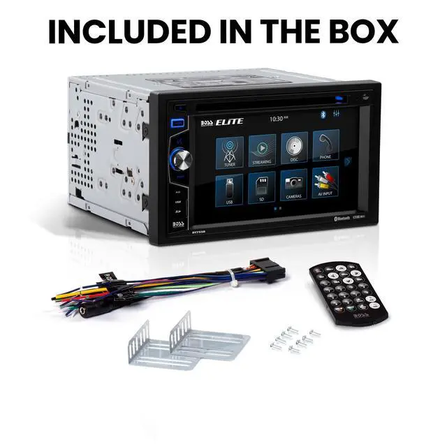 Alt view image 6 of 6 - Elite BV755B Car Stereo System - 6.2 Inch Double Din Touchscreen, Bluetooth Head Unit, AM/FM Radio Receiver, CD Player, USB, SD, Aux In, Hook Up To Amplifier