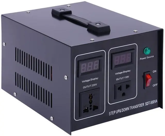 Main image of Step UP/Down Transformer 220v to 110v, 500W Voltage Converter 220 to 110 120v to 240V Heavy Duty Power Transformer Automatic Voltage Regulator Stabilizer Circuit Breaker Protection