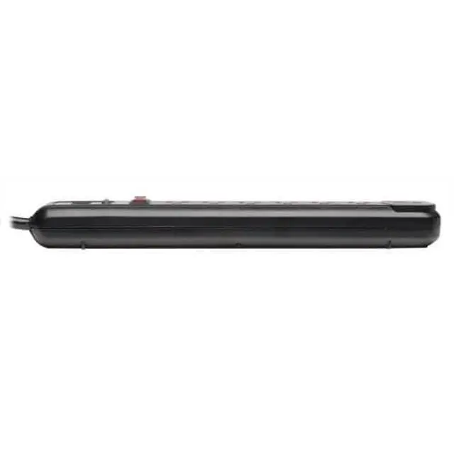 Alt view image 4 of 7 - 7 Outlet (6 Right Angle 1 Transformer) Surge Protector Power Strip, 6ft Cord, Tel/Modem, & $50K Insurance (TLP76RBTEL), Black