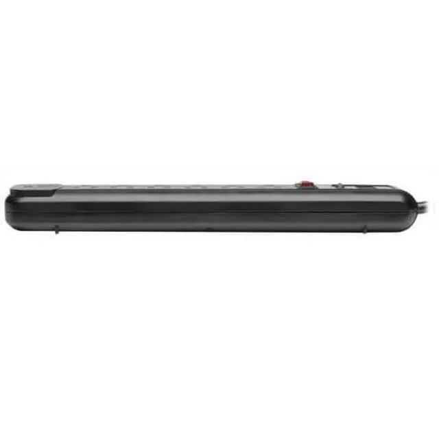 Alt view image 7 of 7 - 7 Outlet (6 Right Angle 1 Transformer) Surge Protector Power Strip, 6ft Cord, Tel/Modem, & $50K Insurance (TLP76RBTEL), Black