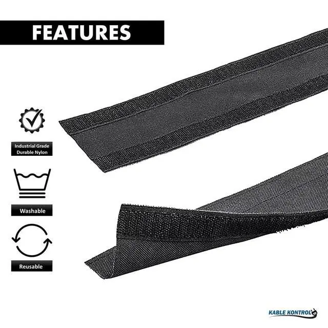 Alt view image 3 of 7 - Carpet Cord Cover - 3 Inch Wide x 6 Ft Long Floor Cord Cover, Wire Hider Cable Protector, Cable Organizer, Works for Commercial Carpets & Cable Management Protects Cord Black