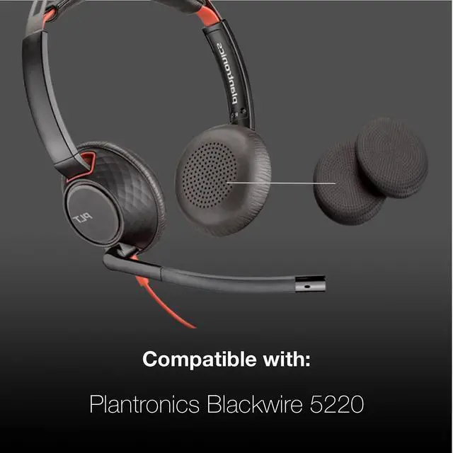 Alt view image 3 of 5 - Comfort Ear Pads for Plantronics Blackwire 5210, 5220 Headsets, Makes Using Your Headphones Fun Again, Replacement Set of 10 Units