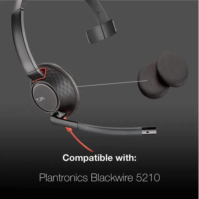 Alt view image 4 of 5 - Comfort Ear Pads for Plantronics Blackwire 5210, 5220 Headsets, Makes Using Your Headphones Fun Again, Replacement Set of 10 Units