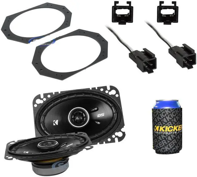 Main image of 4x6 inch for 1997-2006 Jeep Wrangler TJ DS Kicker Series Upgrade Kit Front and Rear with Harnesses and Adapters with a can Cooler