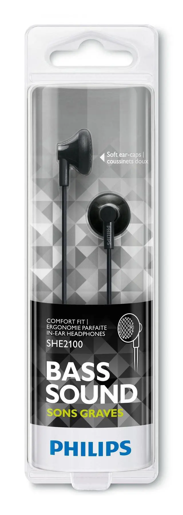 Alt view image 4 of 4 - SHE2100BK/28 In-Ear Headphones - Black