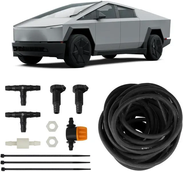 Main image of Side Fender Camera Washer System fits 2024+ Cyber Truck | Complete DIY Installation | Durable High & Low Temperature Tubing | Convenient Lens Cleaning | Made in the USA