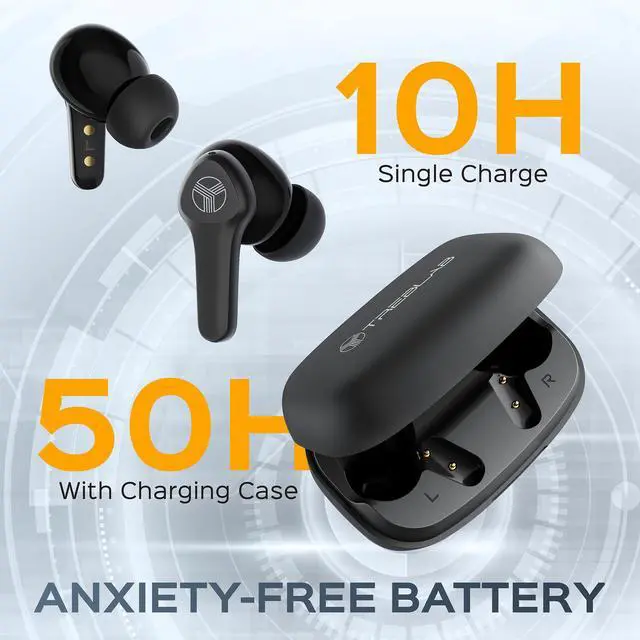 Alt view image 5 of 7 - X9 Pro - Bluetooth Earbuds w/Active Noise Cancelling, Hybrid ANC | Headphones with Pure Sound, IPX6 Waterproof Wireless Earphones, 50H Playtime, 6 AI Mics for Calls, Sports, Work, Travel