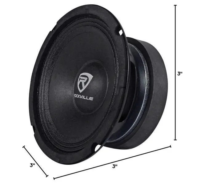 Alt view image 6 of 6 - RM64PRO 6.5" 4 Ohm Mid-Bass Midrange Car Speaker, 103dB, 2-Pack | 200W Peak / 100W RMS, CEA Compliant, Open Basket, 90oz Magnet, 1.5" CCAR Voice Coil, Accordion Surround, 3.07" Depth, Kevlar