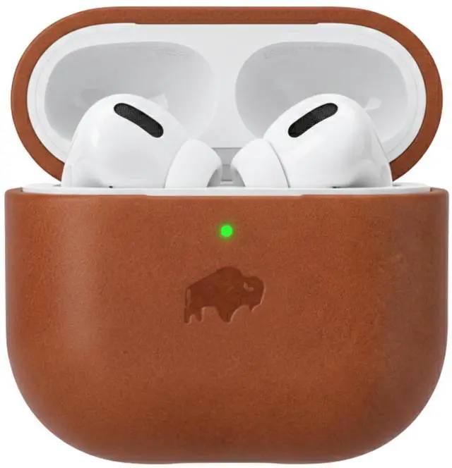 Main image of Leather Case for AirPods 4, Taylor Handcrafted Full Grain Leather Cover, Wireless Charging Ready, Protective & Secure Snap Fit, Visible Charging Light