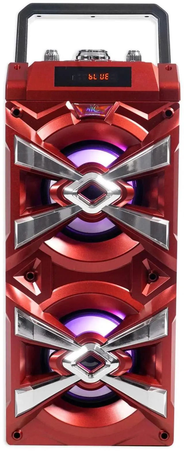 Main image of X-Tower Bluetooth Speaker, 50W Peak Power, Dual 4" Speakers, Mic Input & Echo, LED Display, TF Card & USB Playback, Perfect for Karaoke & Parties