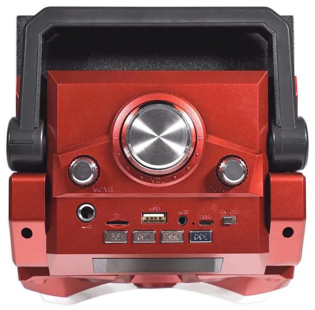 Alt view image 4 of 7 - X-Tower Bluetooth Speaker, 50W Peak Power, Dual 4" Speakers, Mic Input & Echo, LED Display, TF Card & USB Playback, Perfect for Karaoke & Parties