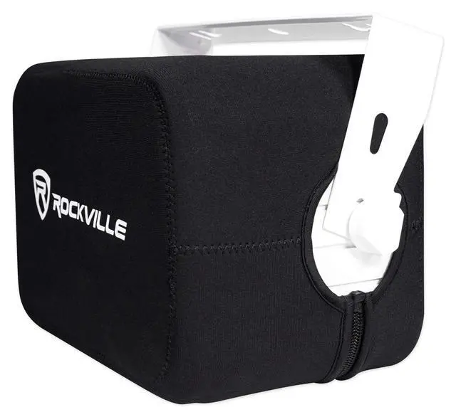 Alt view image 3 of 7 - 2 RWBC65S Neoprene Covers for Select 6.5" Outdoor/Patio/Boat Speakers | Water/Moisture Protection, Heavy Duty Stitching, Zipper Closure, Includes 2 Covers, Durable Neoprene Fabric