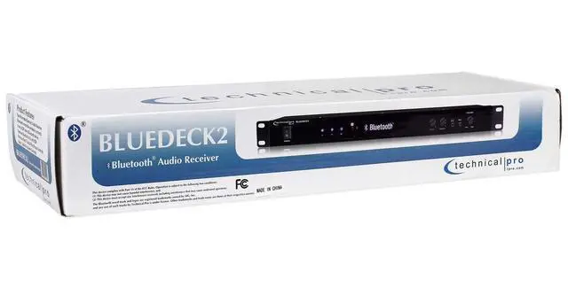 Alt view image 6 of 6 - BLUEDECK2 Rack Mountable DJ/Pro Audio Bluetooth Receiver